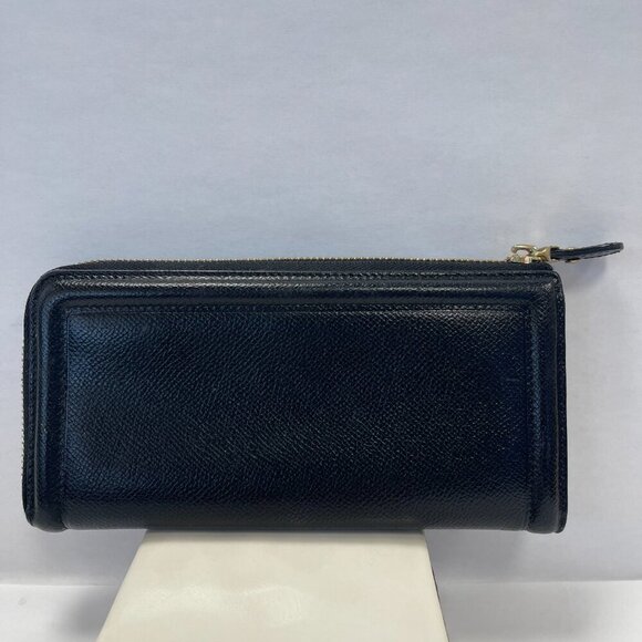 Ferragamo Vara Bow L-Zip Black Leather Wallet - Preowned - Picture 5 of 13